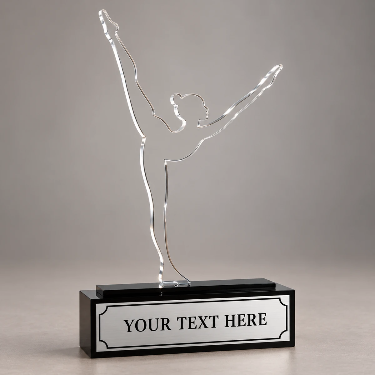 Clear Acrylic Athlete Trophy